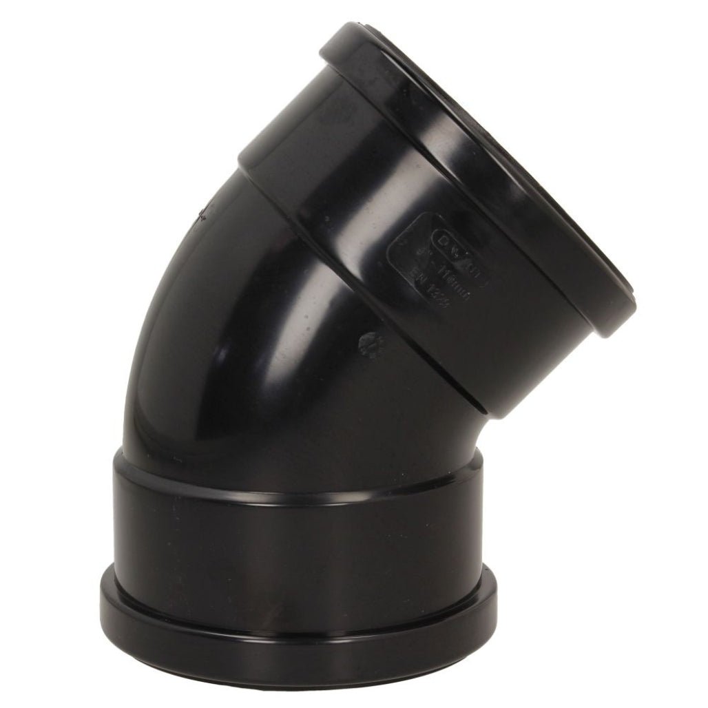 Davant 110mm Ring Seal Push - Fit Soil 135 Degree Double Socket Bend - JJ Building Materials