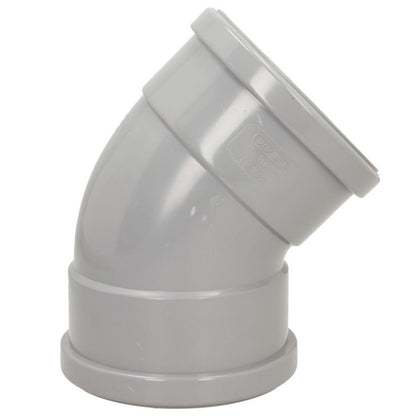 Davant 110mm Ring Seal Push - Fit Soil 135 Degree Double Socket Bend - JJ Building Materials
