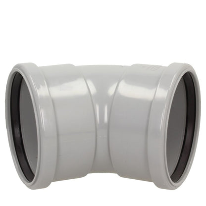 Davant 110mm Ring Seal Push-Fit Soil 135 Degree Double Socket Bend