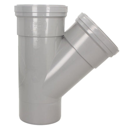 Davant 110mm Ring Seal Push - Fit Soil 135 Degree Double Socket Branch Tee - JJ Building Materials