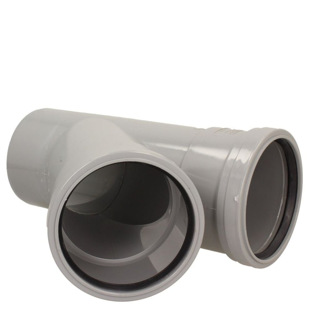 Davant 110mm Ring Seal Push - Fit Soil 135 Degree Double Socket Branch Tee - JJ Building Materials