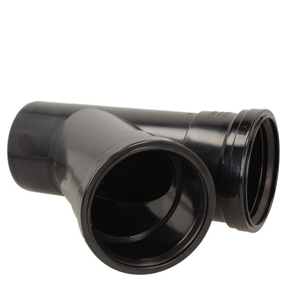 Davant 110mm Ring Seal Push-Fit Soil 135 Degree Double Socket Branch Tee