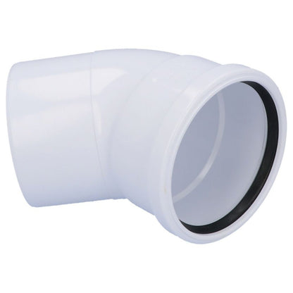 Davant 110mm Ring Seal Push - Fit Soil 135 Degree Single Socket Bend - JJ Building Materials