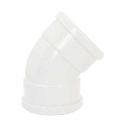 Davant 110mm Ring Seal Push-Fit Soil 135 Degree Single Socket Bend - JJ Building Materials