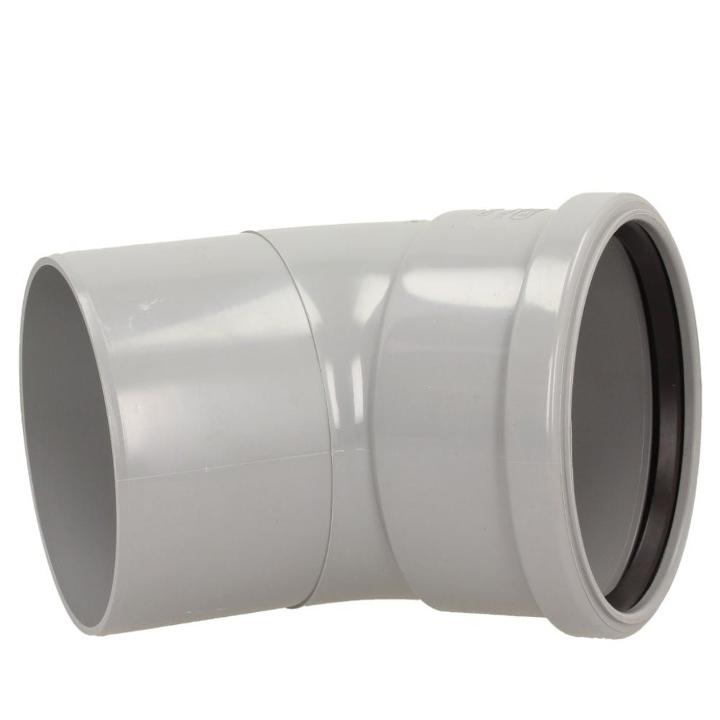 Davant 110mm Ring Seal Push - Fit Soil 135 Degree Single Socket Bend - JJ Building Materials