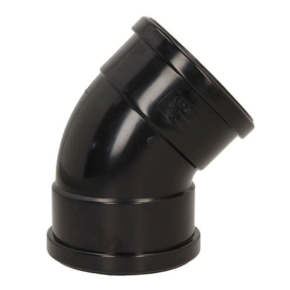 Davant 110mm Ring Seal Push-Fit Soil 135 Degree Single Socket Bend - JJ Building Materials