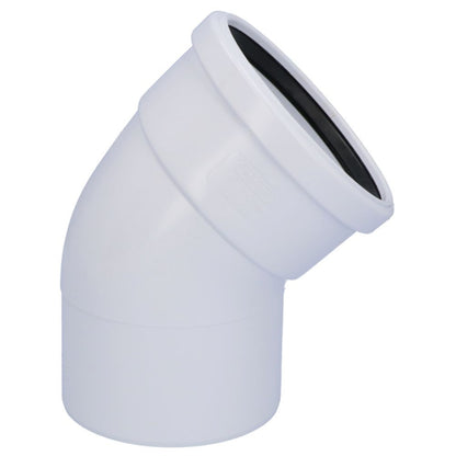 Davant 110mm Ring Seal Push-Fit Soil 135 Degree Single Socket Bend