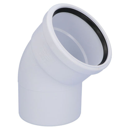 Davant 110mm Ring Seal Push-Fit Soil 135 Degree Single Socket Bend