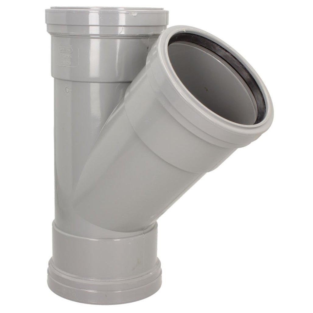 Davant 110mm Ring Seal Push - Fit Soil 135 Degree Triple Socket Branch Tee - JJ Building Materials
