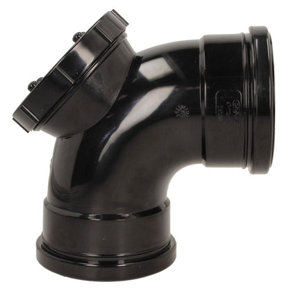 Davant 110mm Ring Seal Push - Fit Soil 92 Degree Double Socket Access Bend - JJ Building Materials