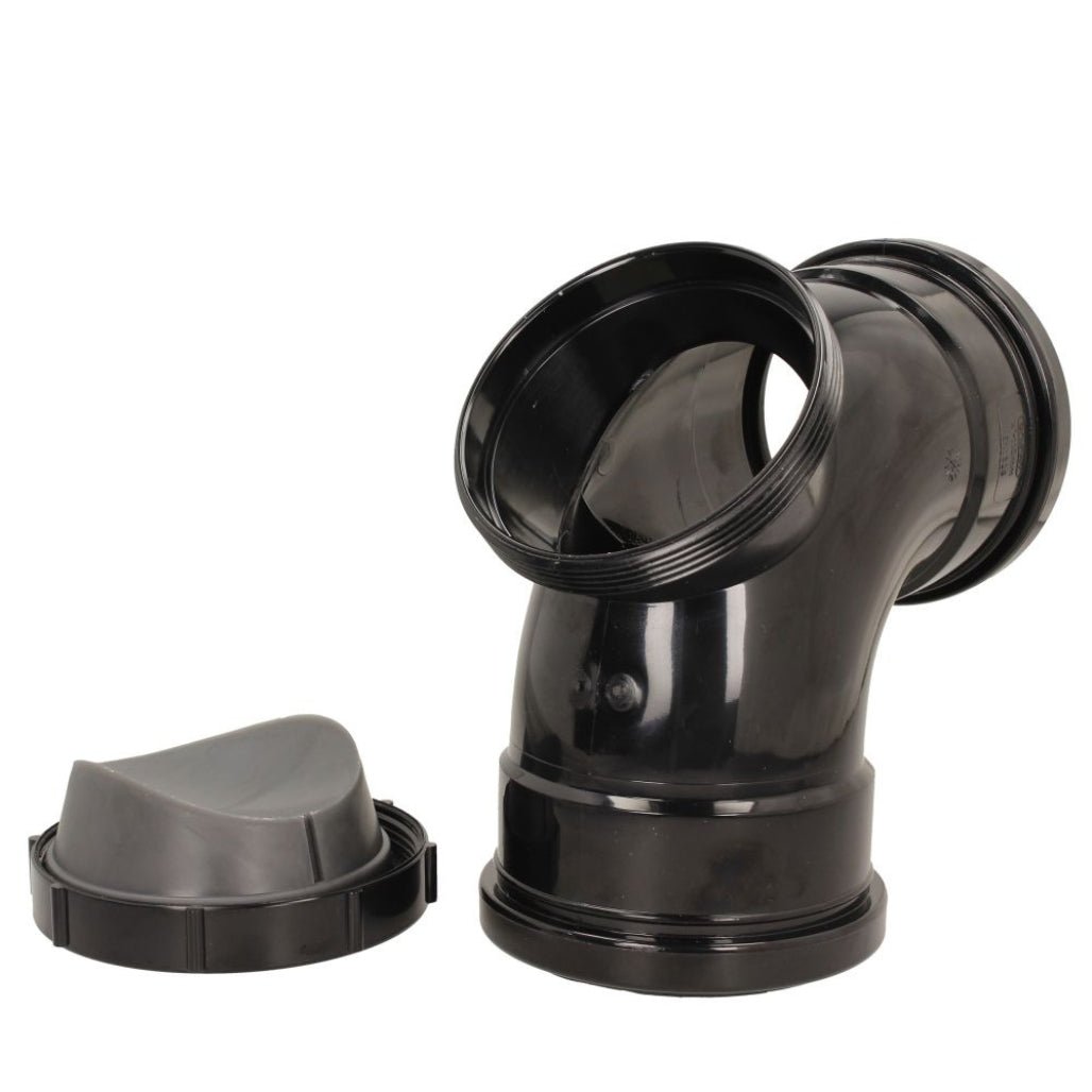 Davant 110mm Ring Seal Push - Fit Soil 92 Degree Double Socket Access Bend - JJ Building Materials