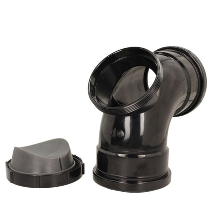 Davant 110mm Ring Seal Push-Fit Soil 92 Degree Double Socket Access Bend