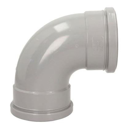 Davant 110mm Ring Seal Push-Fit Soil 92 Degree Double Socket Bend - JJ Building Materials