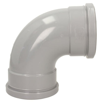 Davant 110mm Ring Seal Push - Fit Soil 92 Degree Double Socket Bend - JJ Building Materials