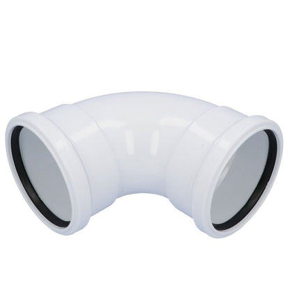 Davant 110mm Ring Seal Push - Fit Soil 92 Degree Double Socket Bend - JJ Building Materials