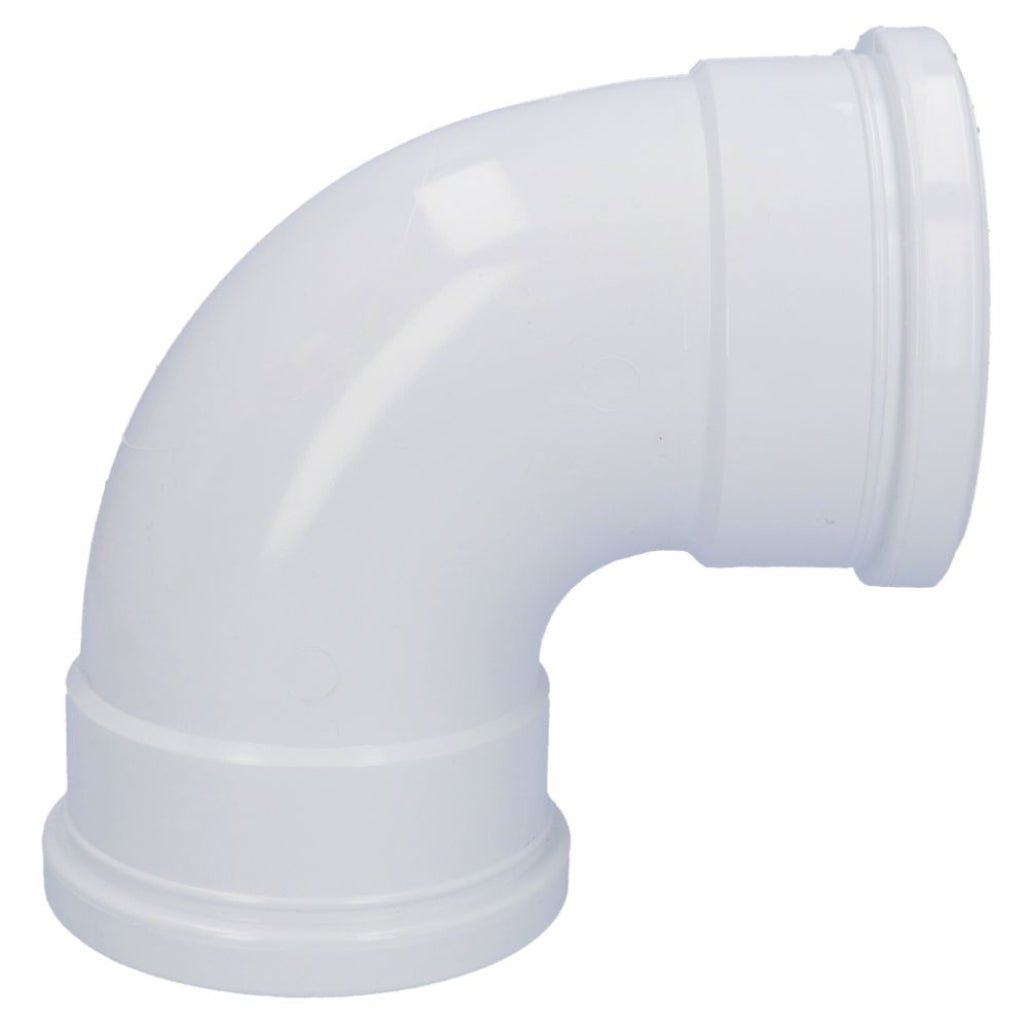 Davant 110mm Ring Seal Push - Fit Soil 92 Degree Double Socket Bend - JJ Building Materials