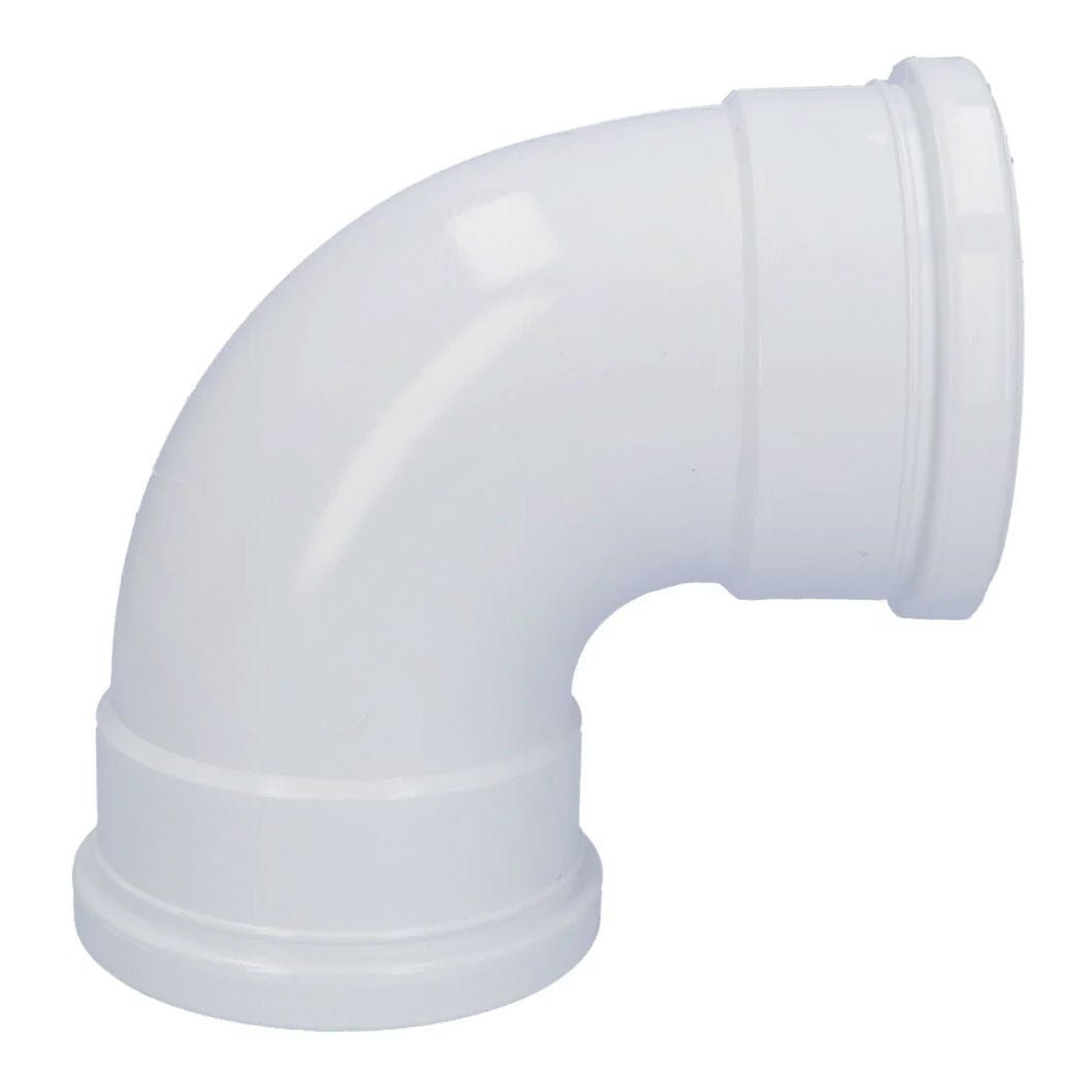 Davant 110mm Ring Seal Push-Fit Soil 92 Degree Double Socket Bend - JJ Building Materials