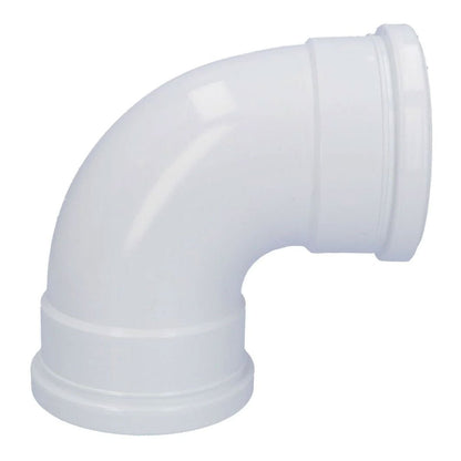 Davant 110mm Ring Seal Push-Fit Soil 92 Degree Double Socket Bend - JJ Building Materials