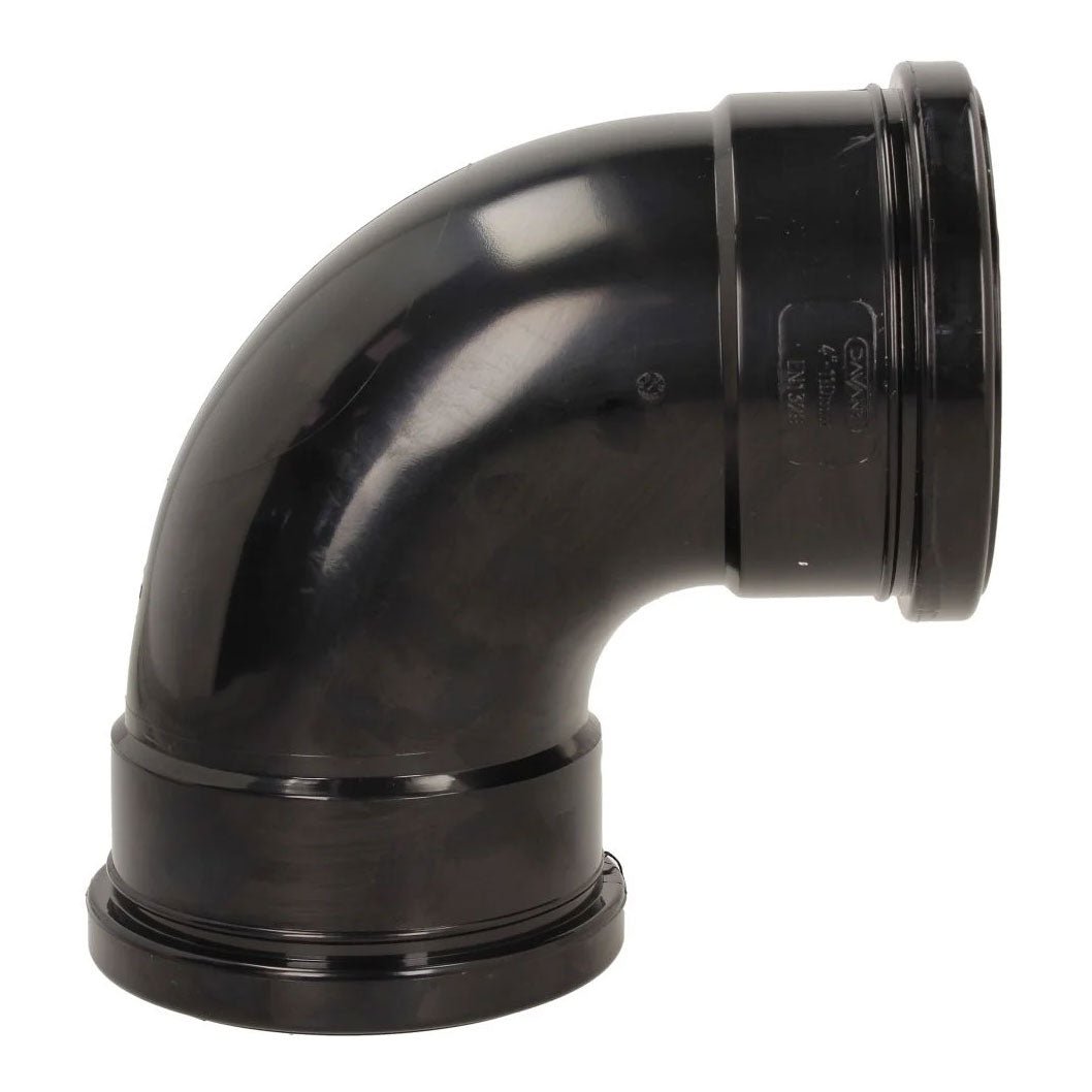 Davant 110mm Ring Seal Push-Fit Soil 92 Degree Double Socket Bend - JJ Building Materials