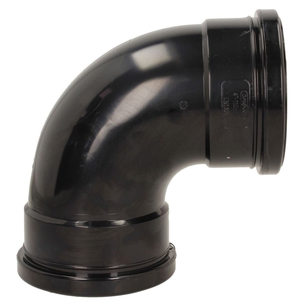 Davant 110mm Ring Seal Push - Fit Soil 92 Degree Double Socket Bend - JJ Building Materials
