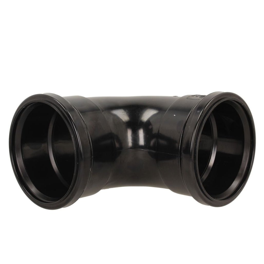 Davant 110mm Ring Seal Push - Fit Soil 92 Degree Double Socket Bend - JJ Building Materials