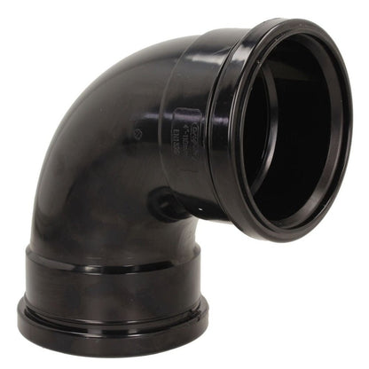 Davant 110mm Ring Seal Push - Fit Soil 92 Degree Double Socket Bend - JJ Building Materials