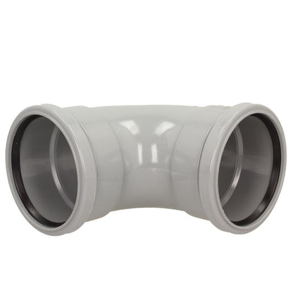 Davant 110mm Ring Seal Push-Fit Soil 92 Degree Double Socket Bend