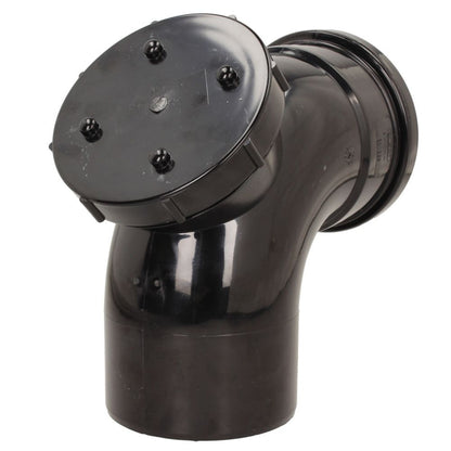 Davant 110mm Ring Seal Push-Fit Soil 92 Degree Single Socket Access Bend