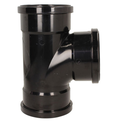 Davant 110mm Ring Seal Push-Fit Soil 92 Degree Triple Socket Branch Tee