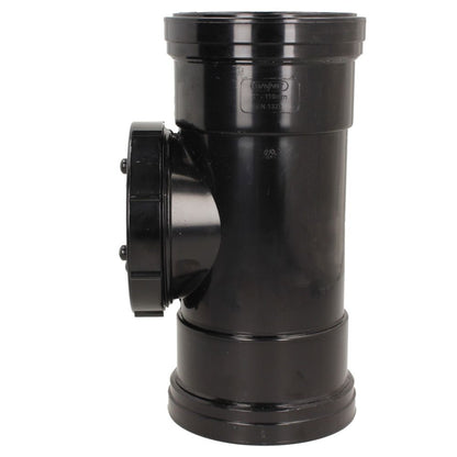 Davant 110mm Ring Seal Push-Fit Soil Double Socket Access Pipe