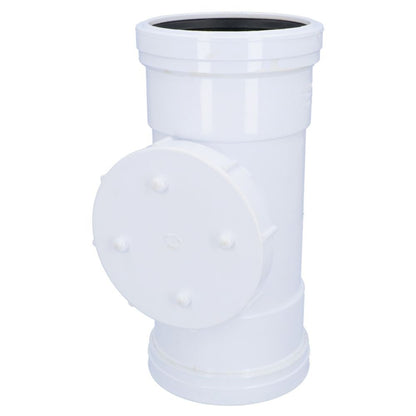 Davant 110mm Ring Seal Push-Fit Soil Double Socket Access Pipe