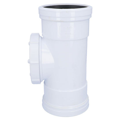 Davant 110mm Ring Seal Push-Fit Soil Double Socket Access Pipe