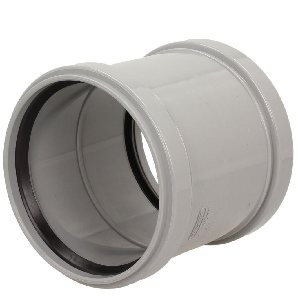 Davant 110mm Ring Seal Push - Fit Soil Double Socket Coupler - JJ Building Materials