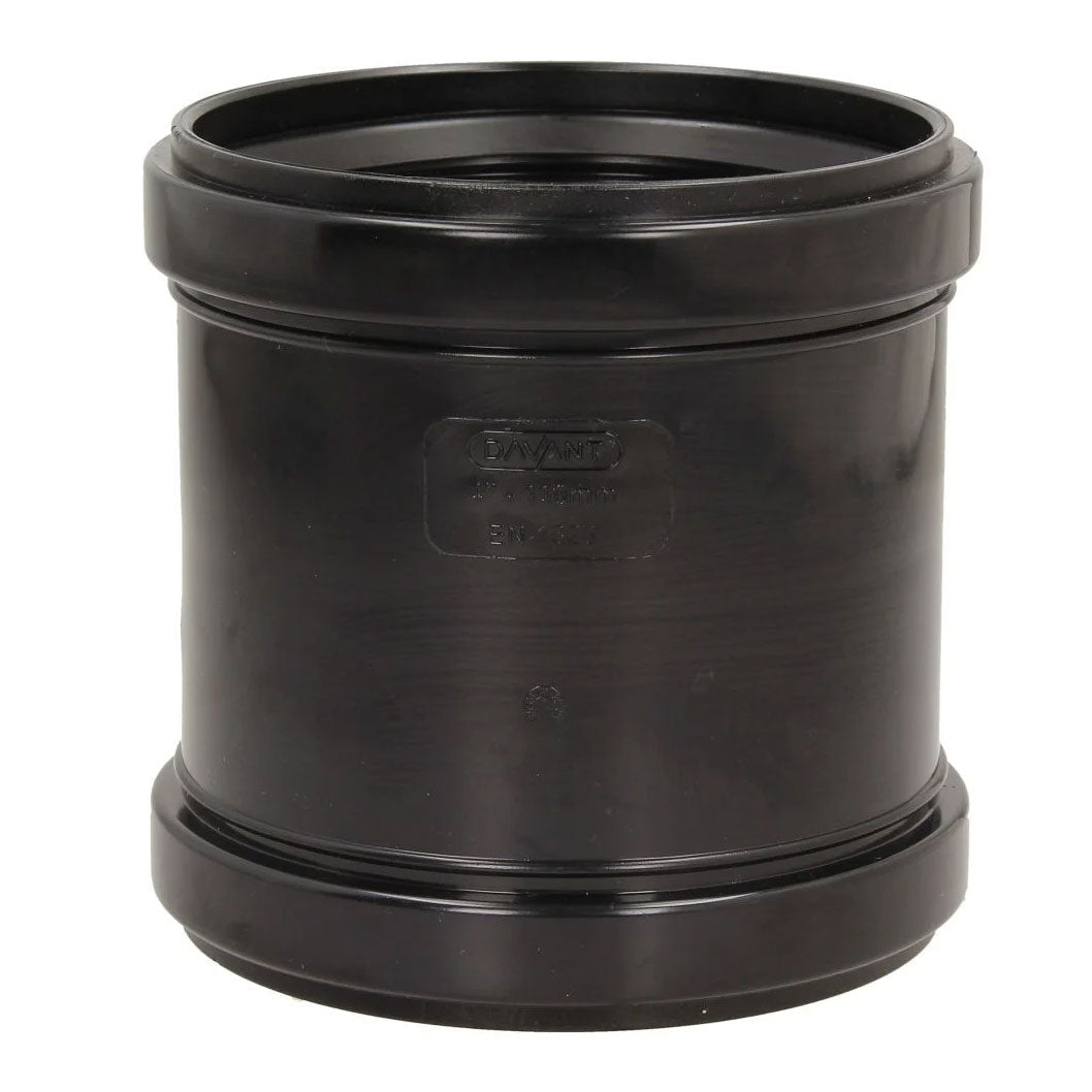 Davant 110mm Ring Seal Push-Fit Soil Double Socket Coupler - JJ Building Materials