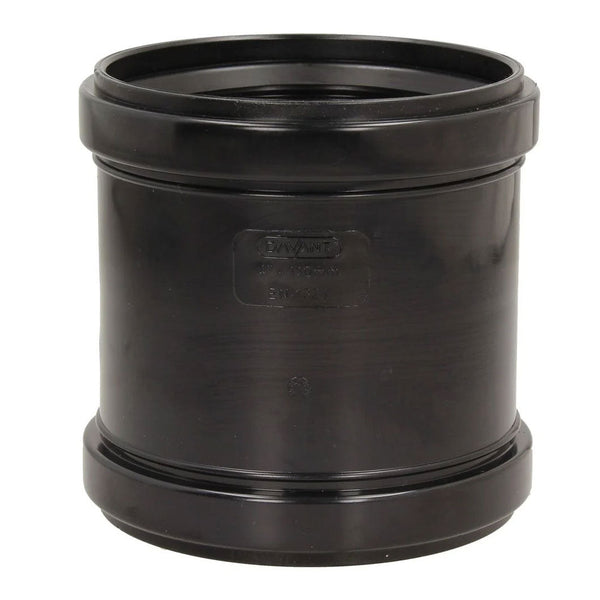 Davant 110mm Ring Seal Push-Fit Soil Double Socket Coupler - JJ Building Materials