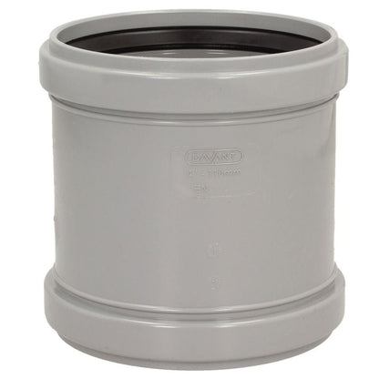 Davant 110mm Ring Seal Push - Fit Soil Double Socket Coupler - JJ Building Materials