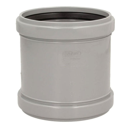 Davant 110mm Ring Seal Push-Fit Soil Double Socket Coupler - JJ Building Materials