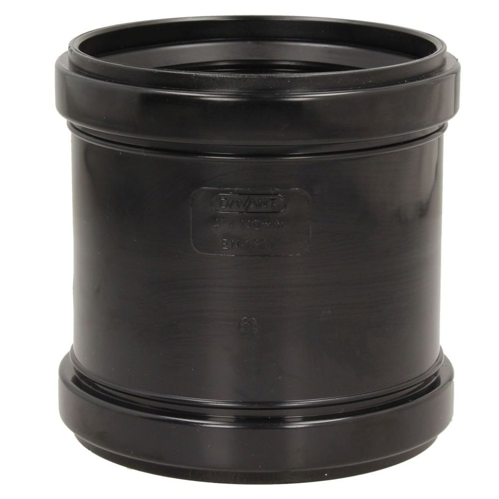 Davant 110mm Ring Seal Push - Fit Soil Double Socket Coupler - JJ Building Materials