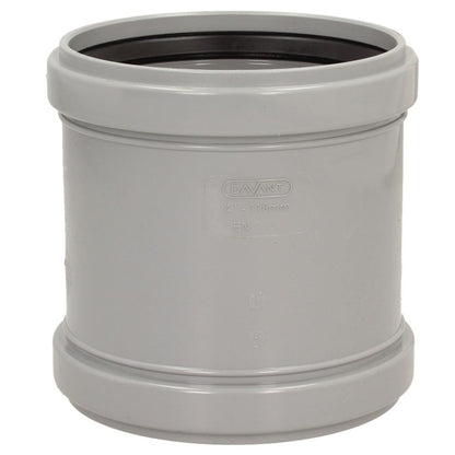 Davant 110mm Ring Seal Push-Fit Soil Double Socket Coupler