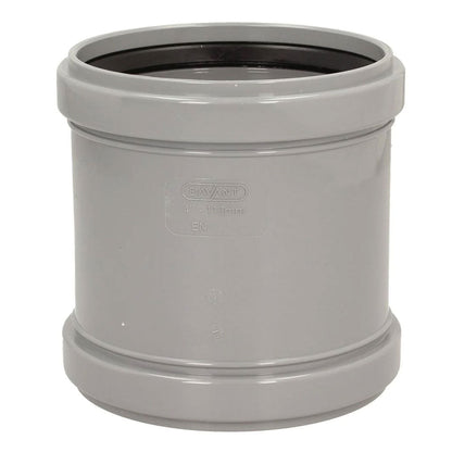 Davant 110mm Ring Seal Push-Fit Soil Double Socket Slip Coupler - JJ Building Materials