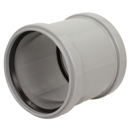 Davant 110mm Ring Seal Push-Fit Soil Double Socket Slip Coupler