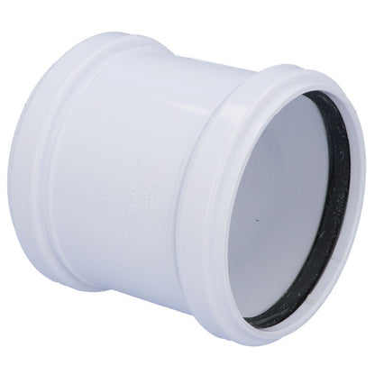 Davant 110mm Ring Seal Push-Fit Soil Double Socket Slip Coupler