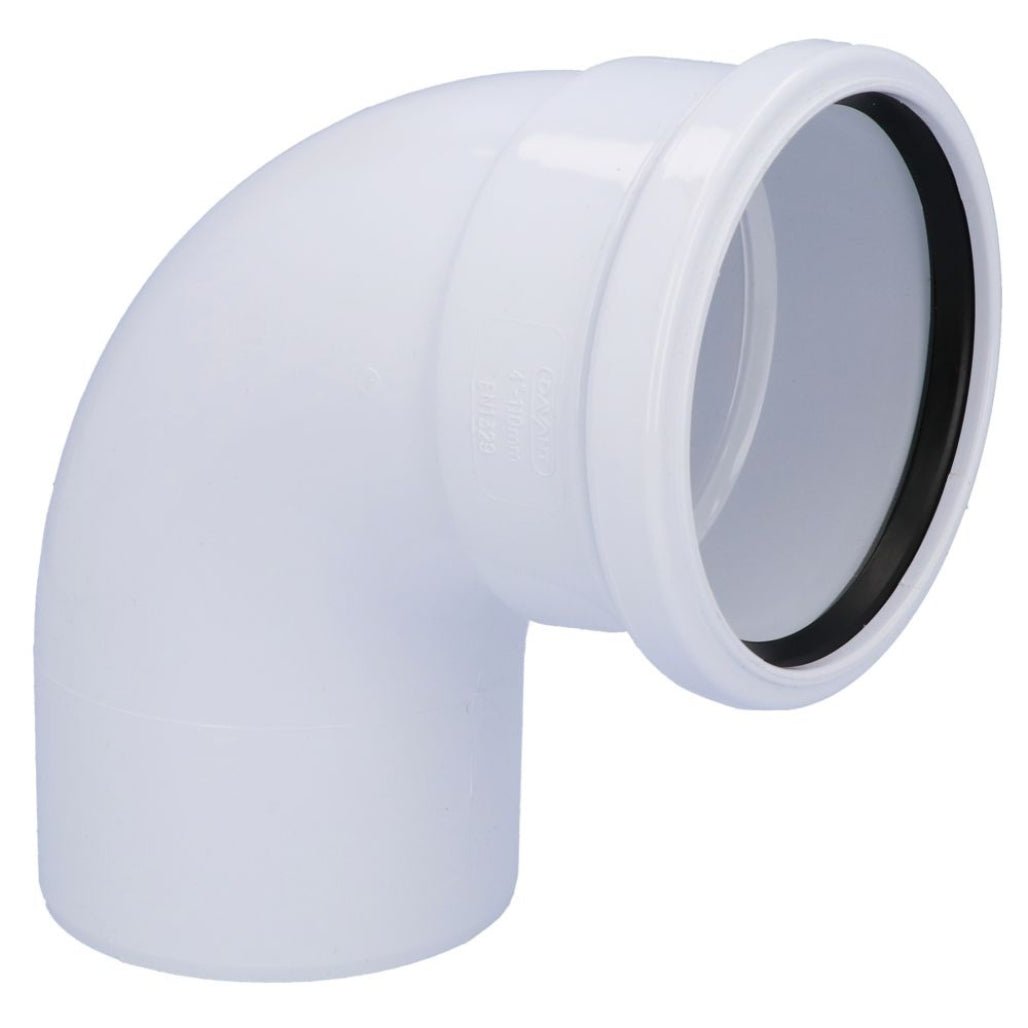Davant 110mm Ring Seal Soil 92 Degree Single Socket Bend - JJ Building Materials