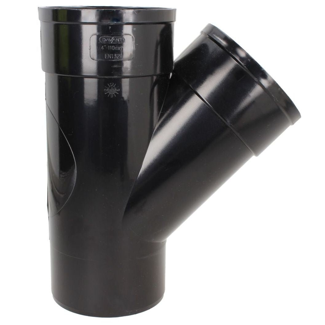 Davant 110mm Solvent Weld Soil 135 Degree Double Socket Branch Tee - JJ Building Materials
