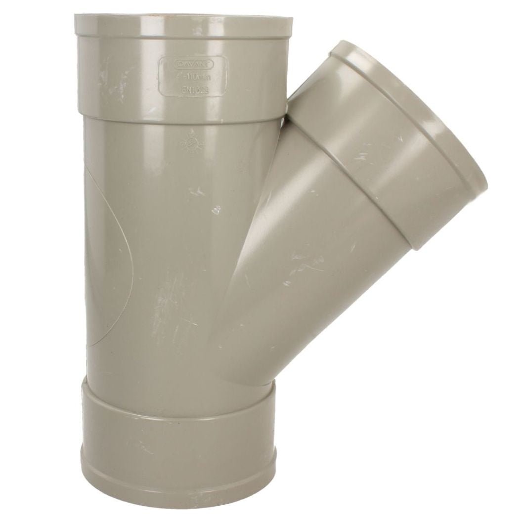 Davant 110mm Solvent Weld Soil 135 Degree Triple Socket Branch Tee - JJ Building Materials