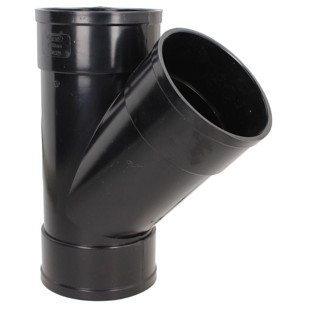 Davant 110mm Solvent Weld Soil 135 Degree Triple Socket Branch Tee - JJ Building Materials