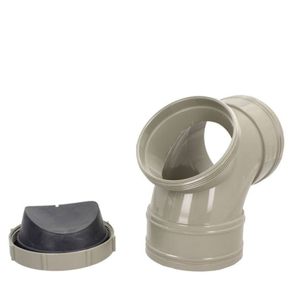Davant 110mm Solvent Weld Soil 92 Degree Double Socket Access Bend - JJ Building Materials