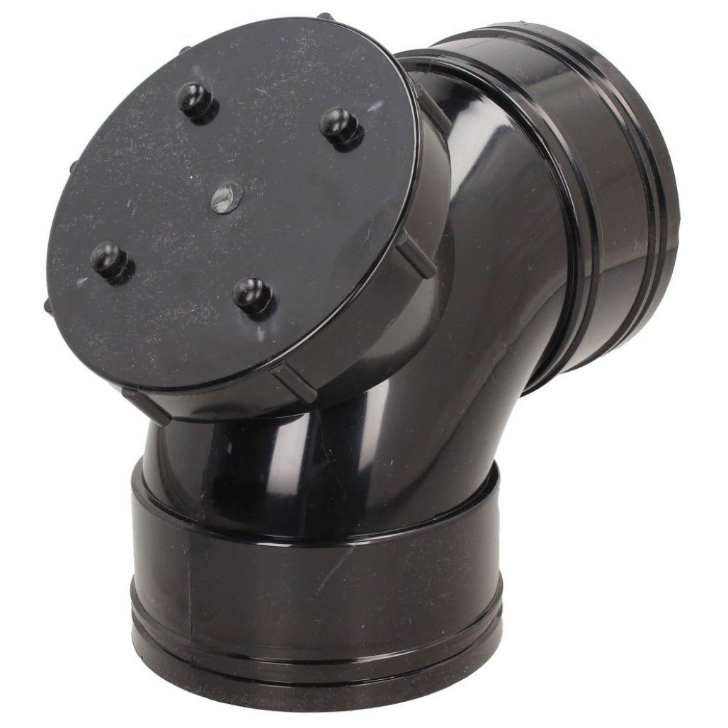 Davant 110mm Solvent Weld Soil 92 Degree Double Socket Access Bend - JJ Building Materials