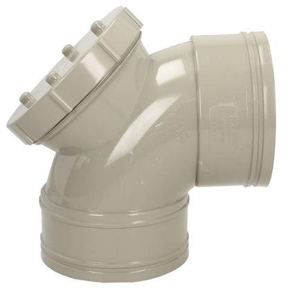 Davant 110mm Solvent Weld Soil 92 Degree Double Socket Access Bend - JJ Building Materials