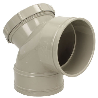 Davant 110mm Solvent Weld Soil 92 Degree Double Socket Access Bend - JJ Building Materials